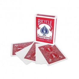 Bicycle 52 cartes faces blanches, dos rouge