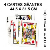 LOT de 4 CARTES GÉANTES 44.5 X 31.5 CM